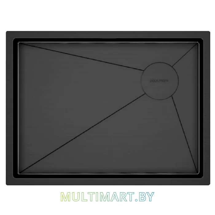 Кухонная мойка Paulmark Next-Skew PM885844-GM (вороненая сталь)